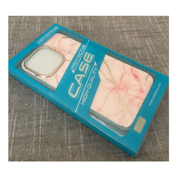 New MATEPROX Protective Cover High Quality iPhone13 Pro Frosted Pink Marble Case - Picture 6 of 9